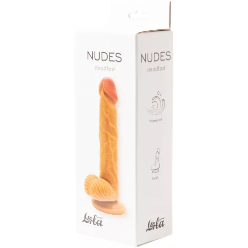 Nudes Dildó Realisztikus, Tapadókorongos 18,9 cm bézs