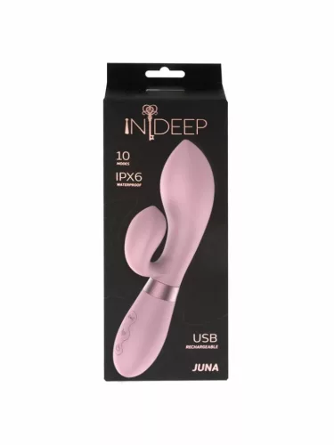 Indeep Vibrátor USB-töltésű, 10 rezgésmód, G-pont stimuláló 21,5 cm rózsaszín