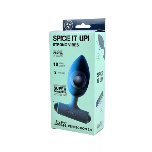 Spice It Up Perfection 2.0 análkúp újratölthető rögzített vibrátorral