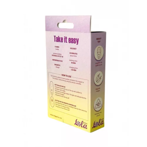 Take It Easy Vibrátor Távirányítós, 9 mód, vízálló 8 cm