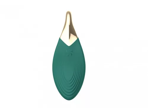 Liberty Leaf vibrátor 10 mód - vízálló, csendes - zöld, lánccal 55 cm