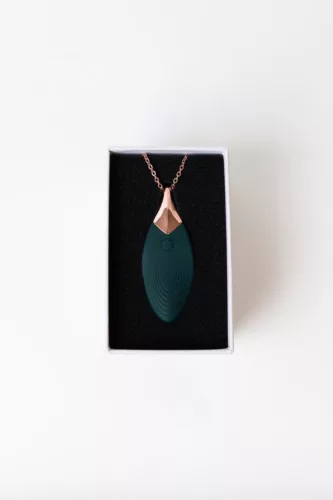Liberty Leaf vibrátor 10 mód - vízálló, csendes - zöld, lánccal 55 cm
