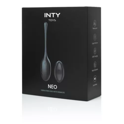 Inty Vibrációs tojás Távirányítós 10 mód USB-töltés Vízálló fekete