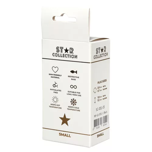 Star Collection Anál plug Szilikon, biztonságos, könnyű használat S világos rózsaszín kristály