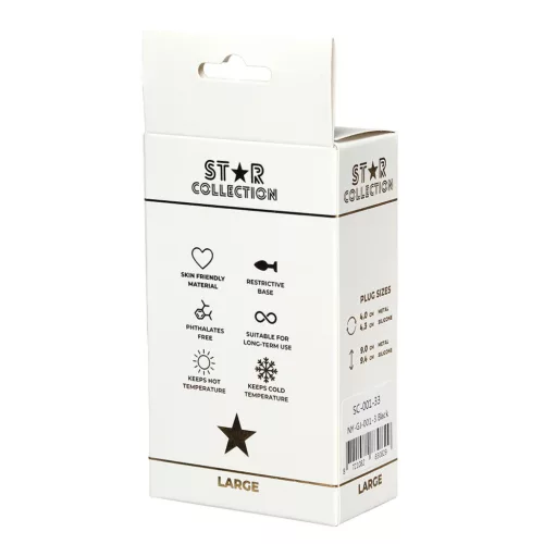 Szexjáték Anál plug Szűkített forma, stabil alap L fekete-kék
