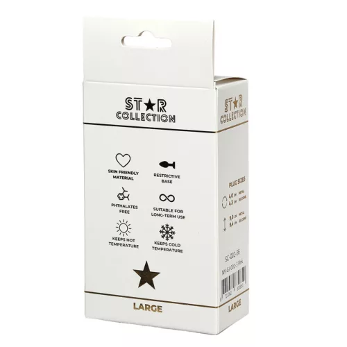 Star Collection Anál plug kényelmes, biztonságos L rózsaszín áttetsző kövessel