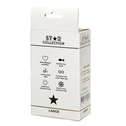 Star Collection Anál plug kényelmes használat világos rózsaszín L