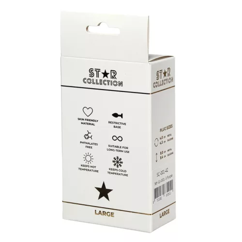 Star Collection Anál plug Komfortos bevezetés, biztonságos alap L lila-rózsaszín