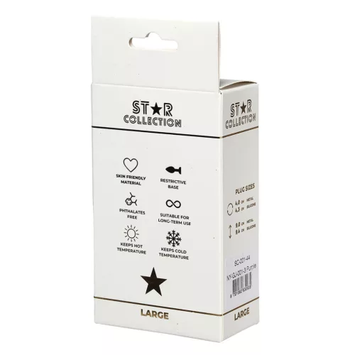 Star Collection Anál plug kényelmes szűkített nagy lila méret lila köves alap
