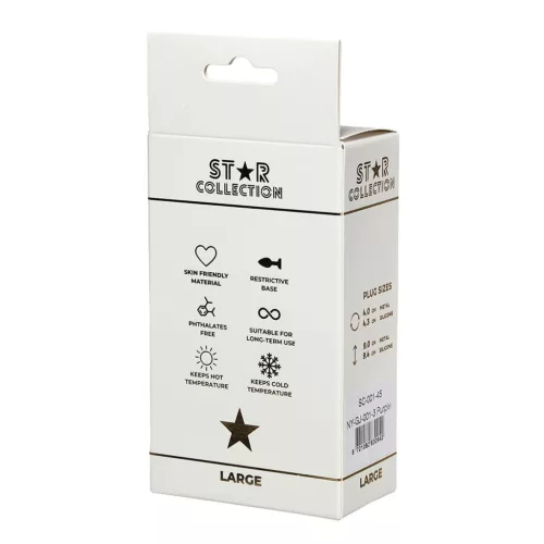 Star Collection Anál plug nagy méretű lila szilikon kő talppal