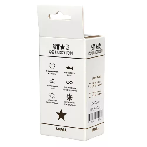 Star Collection Anál plug Elegáns, biztonságos S rózsaszín kővel