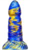 Torff Dildo - prémium kék-arany színű szilikon játék 16cm