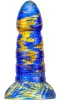 Torff Dildo - prémium kék-arany színű szilikon játék 16cm