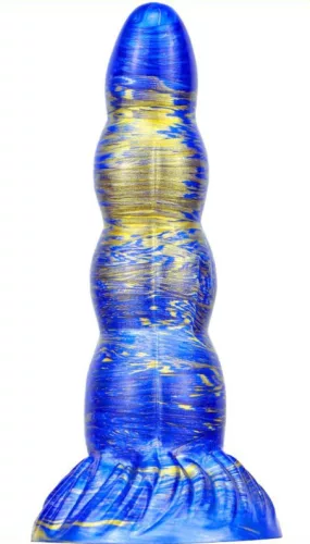 Dildo Fantasy Scopio – prémium kék-arany dildó 17 x 5 cm