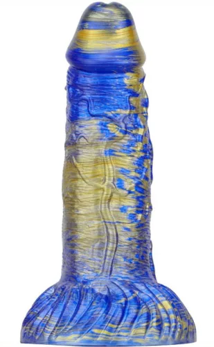 Dildo Fantasy Gentax – prémium kék-arany dildó 16x5 cm
