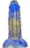 Dildo Fantasy Gentax – prémium kék-arany dildó 16x5 cm
