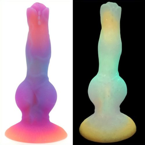 Fantasy Lumy Wolf – foszforeszkáló dildó 19 x 6,3 cm