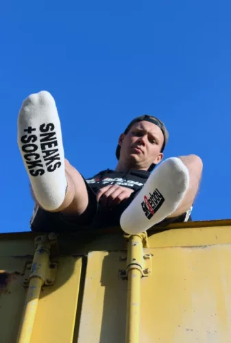 SNEAKS SOCKS Sk8erboy – stílusos fehér sportzokni