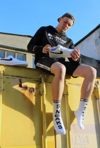 SNEAKS SOCKS Sk8erboy – stílusos fehér sportzokni