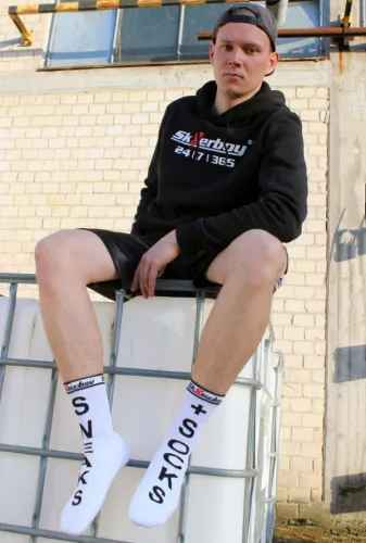 SNEAKS SOCKS Sk8erboy – stílusos fehér sportzokni