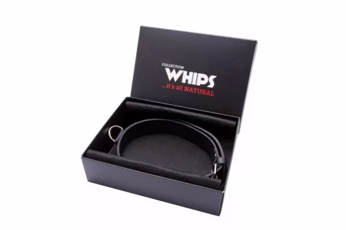 Whips Kötöző Széles állítható 42–50 cm fekete valódi bőr