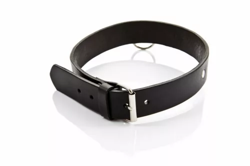 Whips Kötöző Széles állítható 42–50 cm fekete valódi bőr