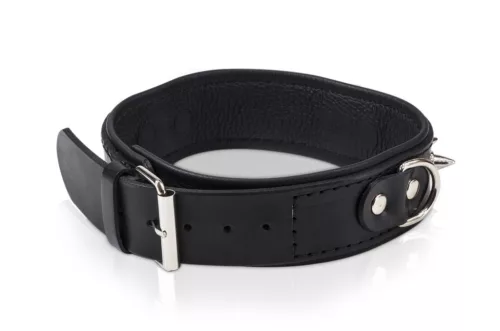 Whips Férfi nyakörv beállítható hosszúság 42-50 cm bőrből fekete