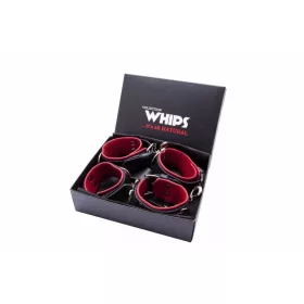 Whips Kötöző Natúr bőrből, állítható pántok piros