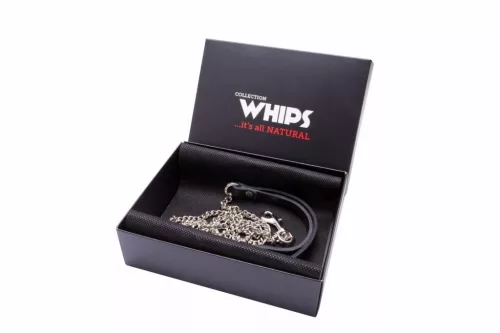 Whips Paskoló Kézműves bőrből 120 cm fekete