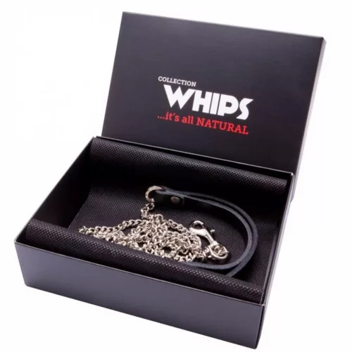 Whips Paskoló Natúr bőr 120 cm fekete