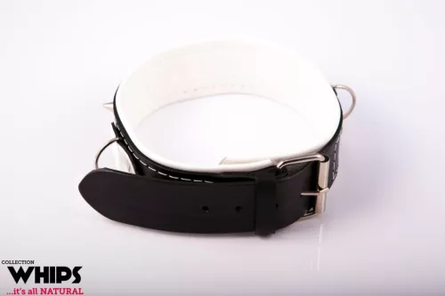 Kikötő szett nyakörv szegecselt 42-50 cm konyakbarna pórázzal 120 cm