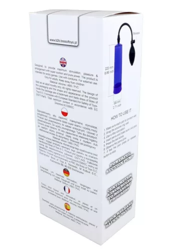 Powerpump péniszpumpa vákuumos, méretjelző lila