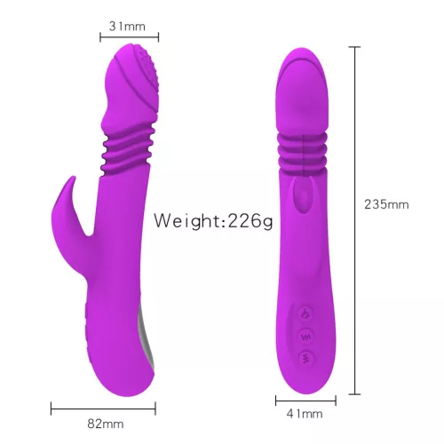 Wibrator Ella Rezgő, Lökő, Melegíthető USB-töltés fekete