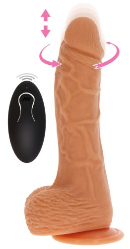 Naked Real – vibráló, push-up dildó (16,5 x 4 cm)