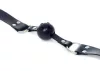 Knebel Ball Szájpecek Légzőnyílás, Állítható pánt Fekete 3,3 cm átmérő