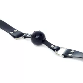   Knebel Ball Szájpecek Légzőnyílás, Állítható pánt Fekete 3,3 cm átmérő