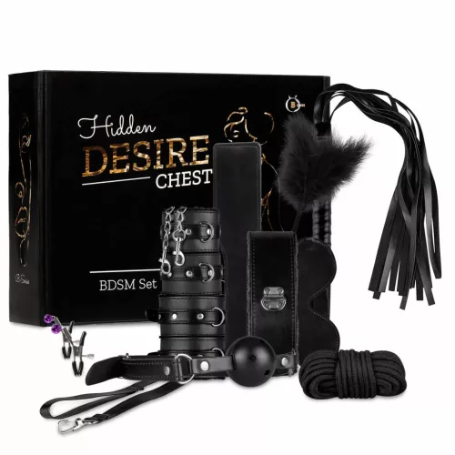 Fetish B-Series BDSM készlet 10 részes fekete komfortos kiegészítők