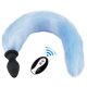 Plug Tail Vibe – kék fuxi farok vibrátor 6,5 cm x 40 cm