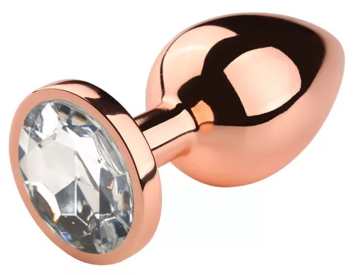 Bijou PinkyGold – átlátszó anális díszítő – S méret