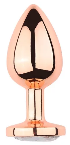 Bijou PinkyGold – átlátszó anális díszítő – S méret