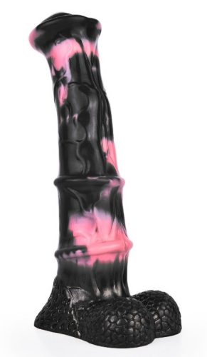 Ponulf Dildo – érzéki állatos vibrátor, fekete-rózsaszín