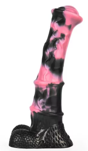 Ponulf Dildo – érzéki állatos vibrátor, fekete-rózsaszín