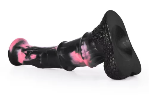 Ponulf Dildo – érzéki állatos vibrátor, fekete-rózsaszín