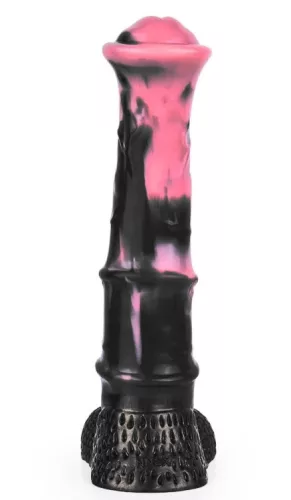 Ponulf Dildo – érzéki állatos vibrátor, fekete-rózsaszín