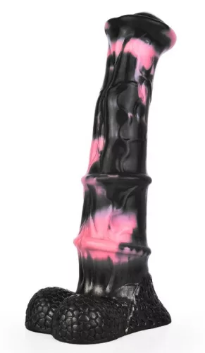 Ponulf Dildo – érzéki állatos vibrátor, fekete-rózsaszín
