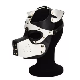 Puppy Dog Mask – stílusos fekete-fehér álarc