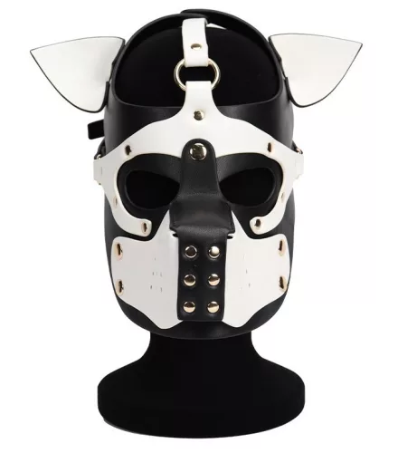 Puppy Dog Mask – stílusos fekete-fehér álarc