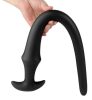 Prémium hosszú, ultra vékony fekete vibrátor – 30 x 3,2 cm