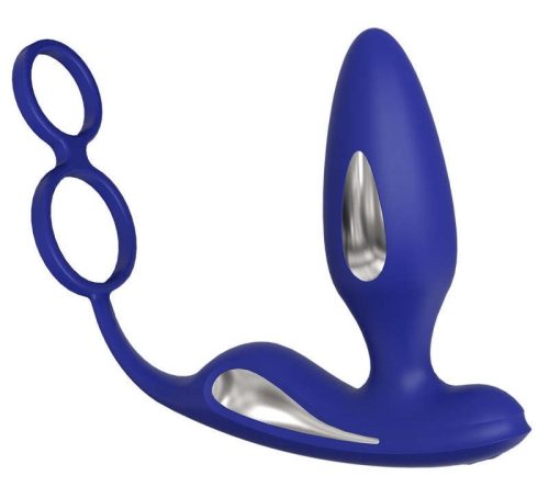Lawis Vibráló Plug – elektro stimuláló herefeszítő 10 x 3.7 cm