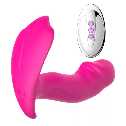 Silicone vibrátor és pulzátor vezeték nélküli vezérlés, fűthető 10 mód USB töltésű fekete